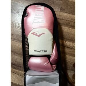 Everlast Elite Training Boxing Gloves Pink White 12oz Women NWT EverShield